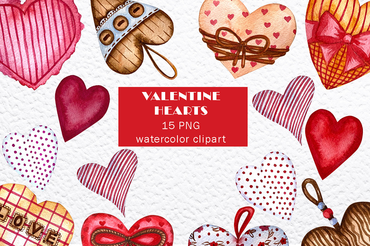 Valentines hearts love png clipart, a Background Graphic by Fresh art by Larysa (Photo 1 of 4)