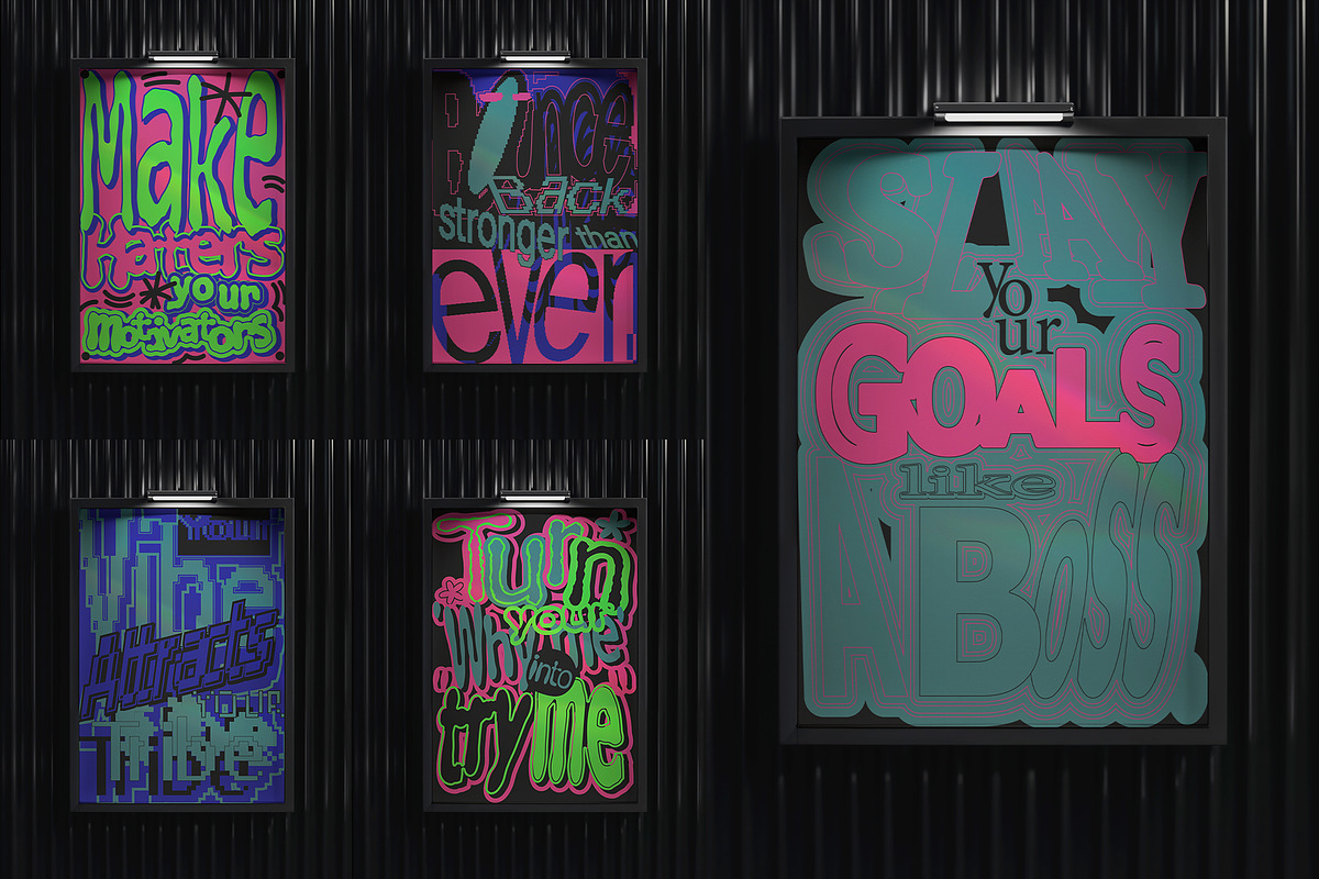 Motivational Poster Set-10 Designs#3, a Graphic by 159room.studio (Photo 3 of 6)