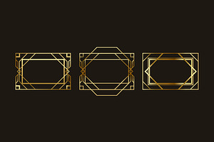 Vintage Art Deco Frame Set