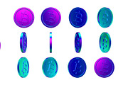BTC rainbow coin 3D render, an Icon by LAFS (Thumbnail 2 of 2)