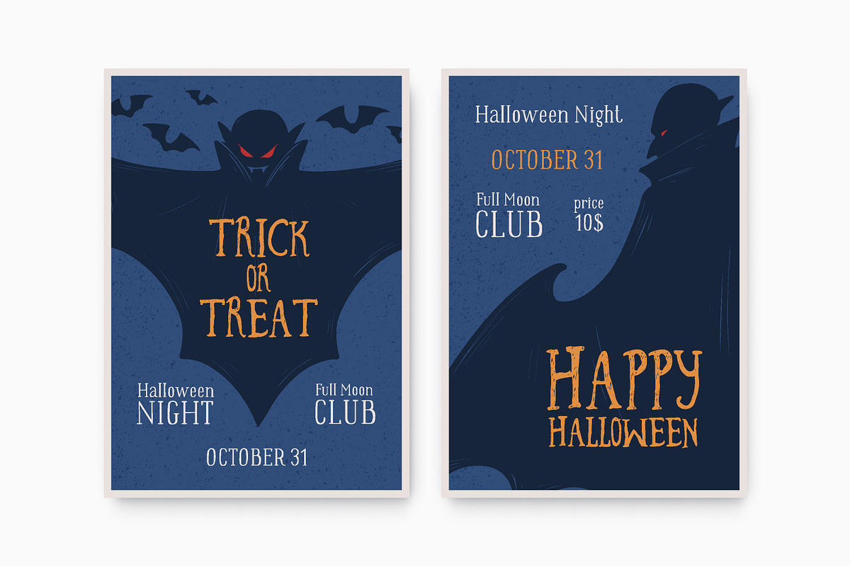 Halloween posters, cards, seamless, a Decorative Illustration by Good Studio (Photo 3 of 17)