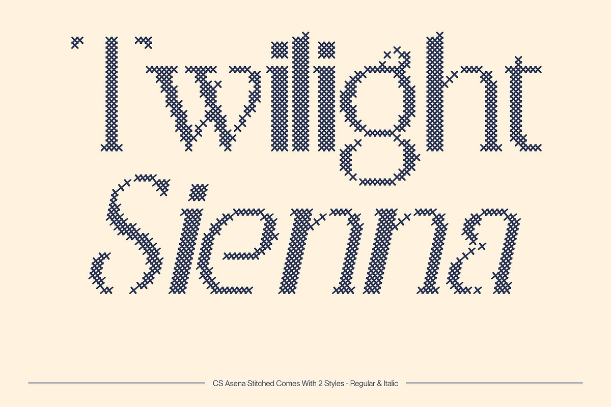 CS Asena Stitched, a Serif Font by Craft Supply Co. (Photo 3 of 8)
