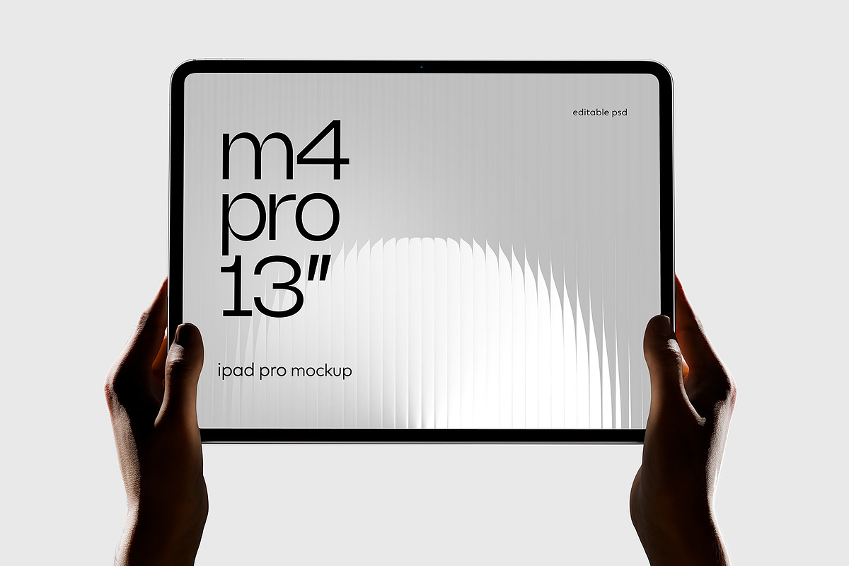 iPad Mockup Landscape Holding Set, an iPad Mockup by Croma Studio (Photo 2 of 5)