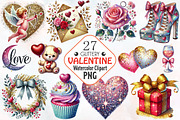 Glittery valentine clipart sublimati, an Illustration by RobertsArt (Thumbnail 1 of 7)