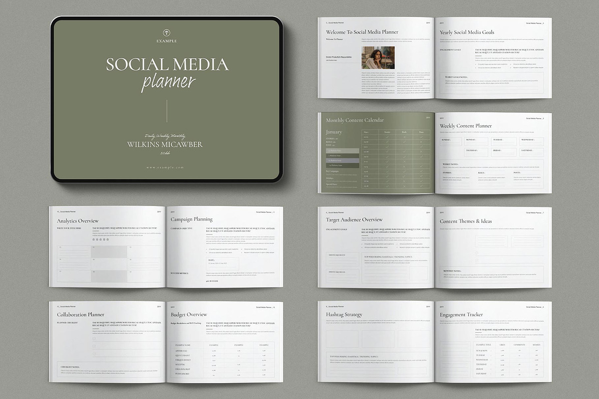 Social Media Planner Landscape, a Magazine Template by E-Type (Photo 1 of 7)