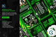 Motocross Team Social Media Template, a Social Media Template by Geelator Studio (Thumbnail 1 of 6)