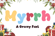 Myrrh is a retro groovy font, a Handwritten Font by Brown Cupple (Thumbnail 1 of 7)