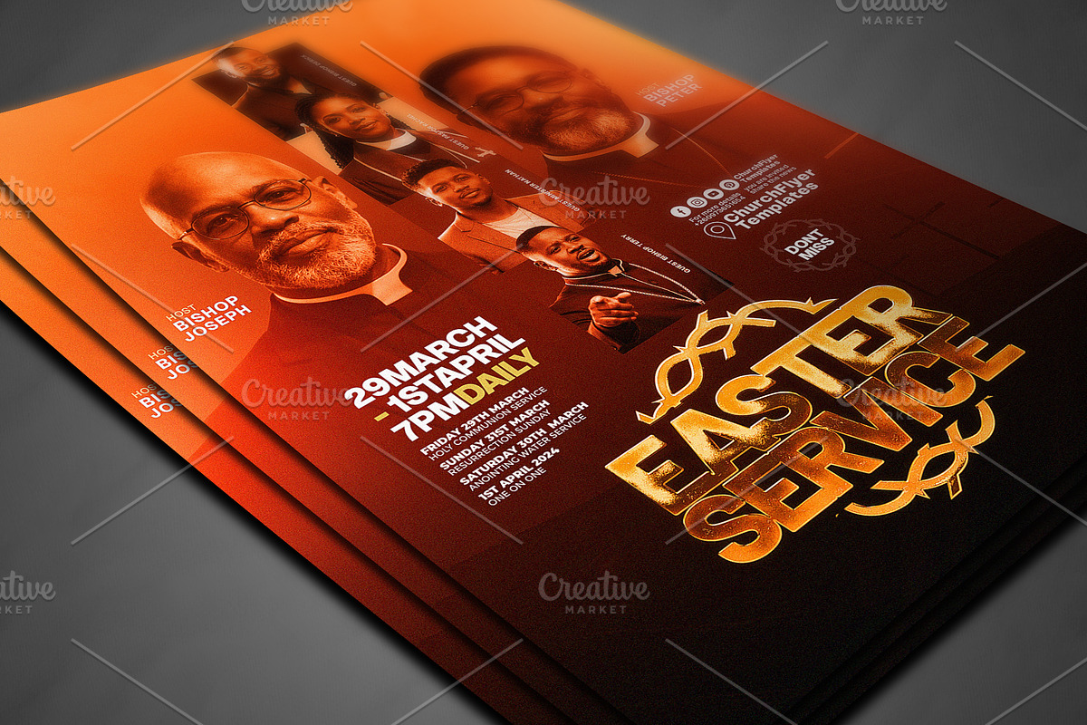 Easter Service Church Psd