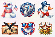 4th of July Goose Sublimation, an Illustration by CreationArt (Thumbnail 2 of 5)