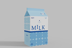 Milk Or Juice Carton Mockup