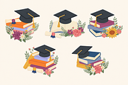 Graduation Illustrations, an Education Illustration by Anna Studio (Thumbnail 10 of 12)