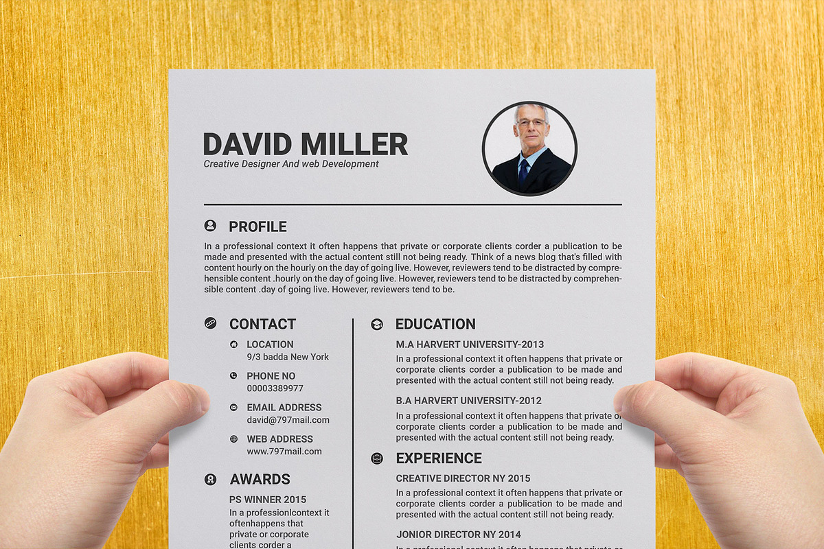 Resume Template | CV + Cover Letter, a Resume Template by designvillage (Photo 8 of 13)