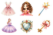 Princess Clipart, an Illustration by CreationArt (Thumbnail 4 of 5)