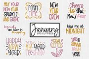 January SVG Cut Files for Cricut, an Illustration by illuztrate (Thumbnail 1 of 12)