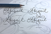 Abigail Script, a Script Font by Roland Huse Design (Thumbnail 3 of 6)