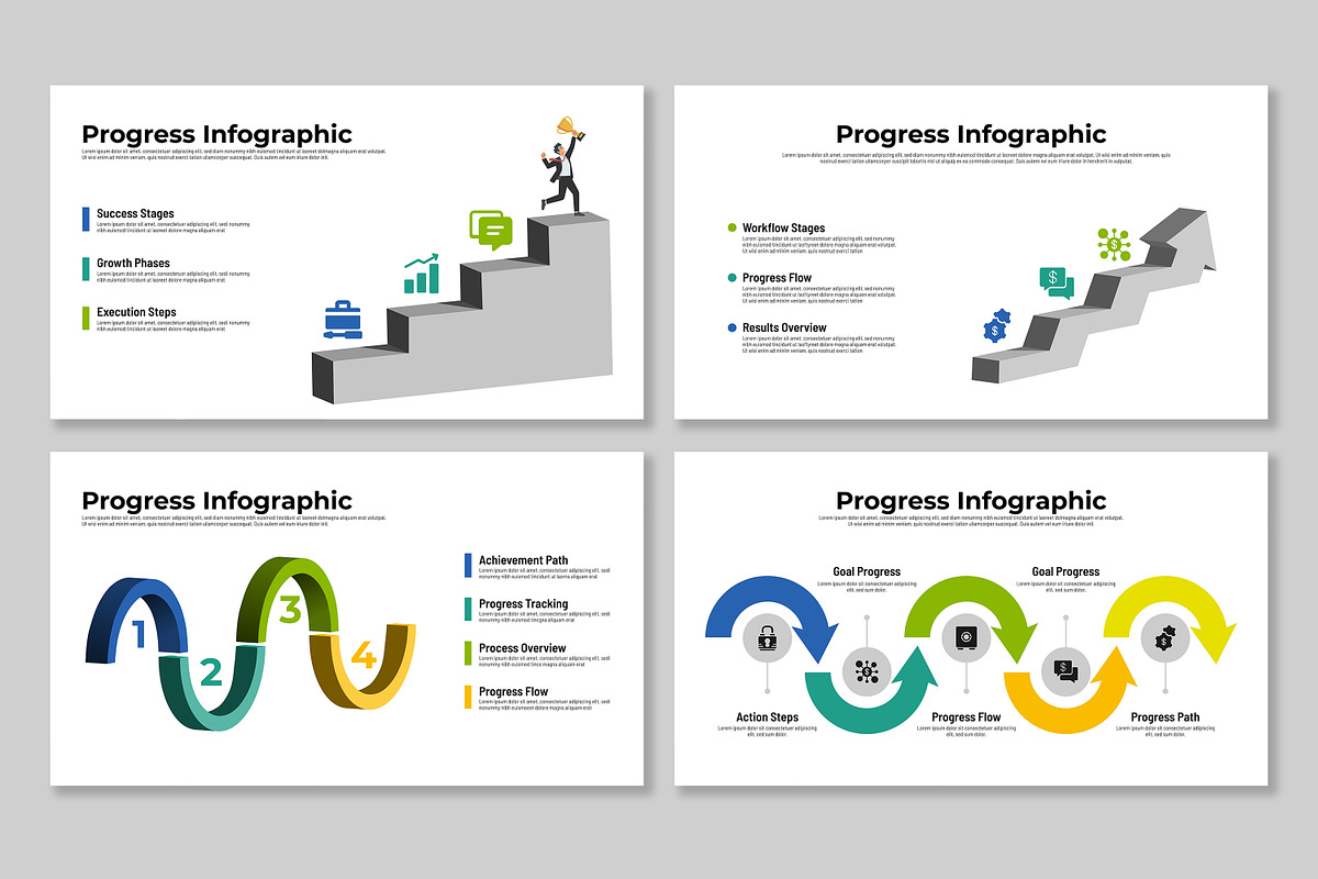 Progress Infographic, a Presentation Template by Mighty-Slide (Photo 4 of 5)