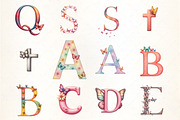 Watercolor Butterfly Alphabet Letter, an Illustration by CrexoraLab (Thumbnail 4 of 5)