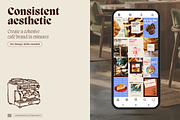 Cafe & Bistro Social Media Canva Kit, a Social Media Template by OLLYSWEATSHIRT DSGN INC. (Thumbnail 4 of 13)