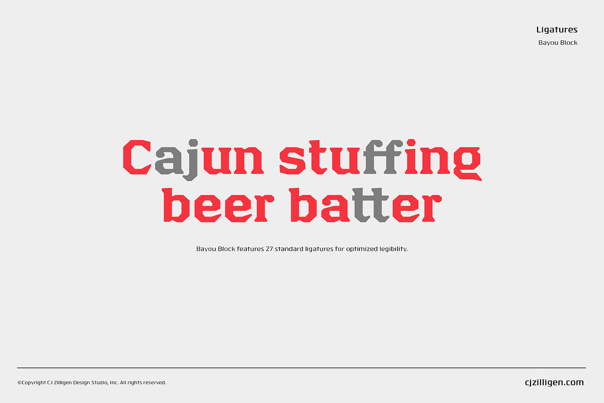 Bayou Block, a Font by VarsityType® (Photo 6 of 7)