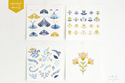 Folk Moths - patterns and elements, a Pattern Graphic by Inna Moreva (Thumbnail 2 of 8)