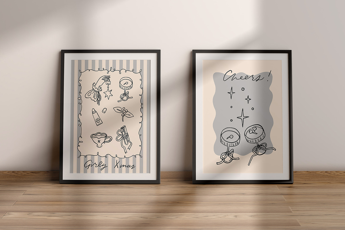 Coquette Christmas whimsical clipart, an Object Graphic by Cute Atelier (Photo 13 of 14)