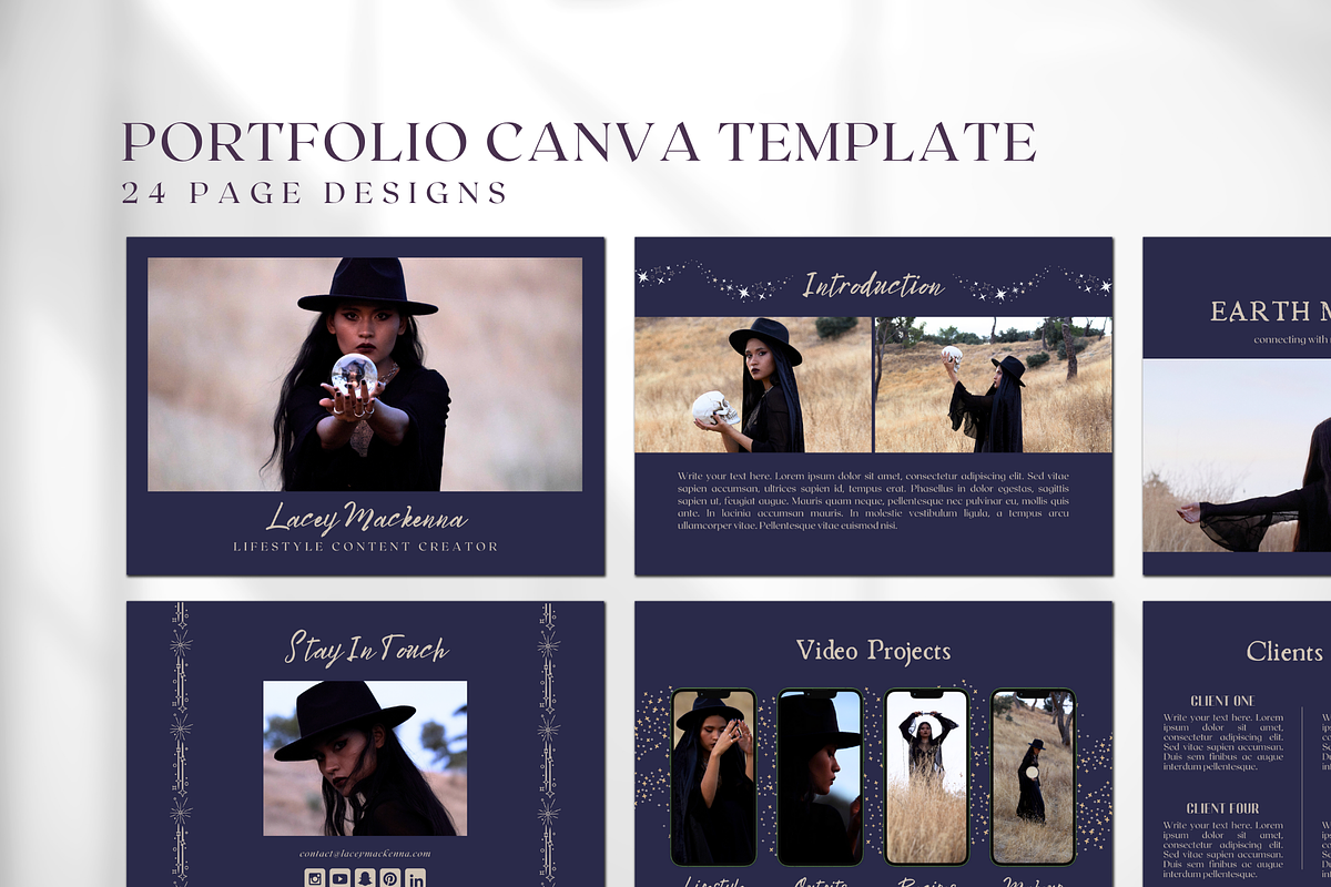 PORTFOLIO CANVA TEMPLATE, a Marketing Template by The Little Lily Studio (Photo 2 of 5)