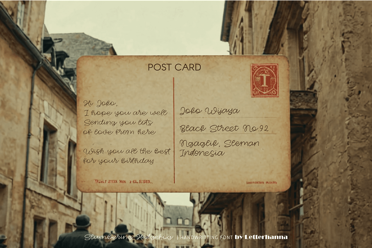 Slumbering Hedgehog Font, a Handwritten Font by Letterhanna Studio (Photo 14 of 24)