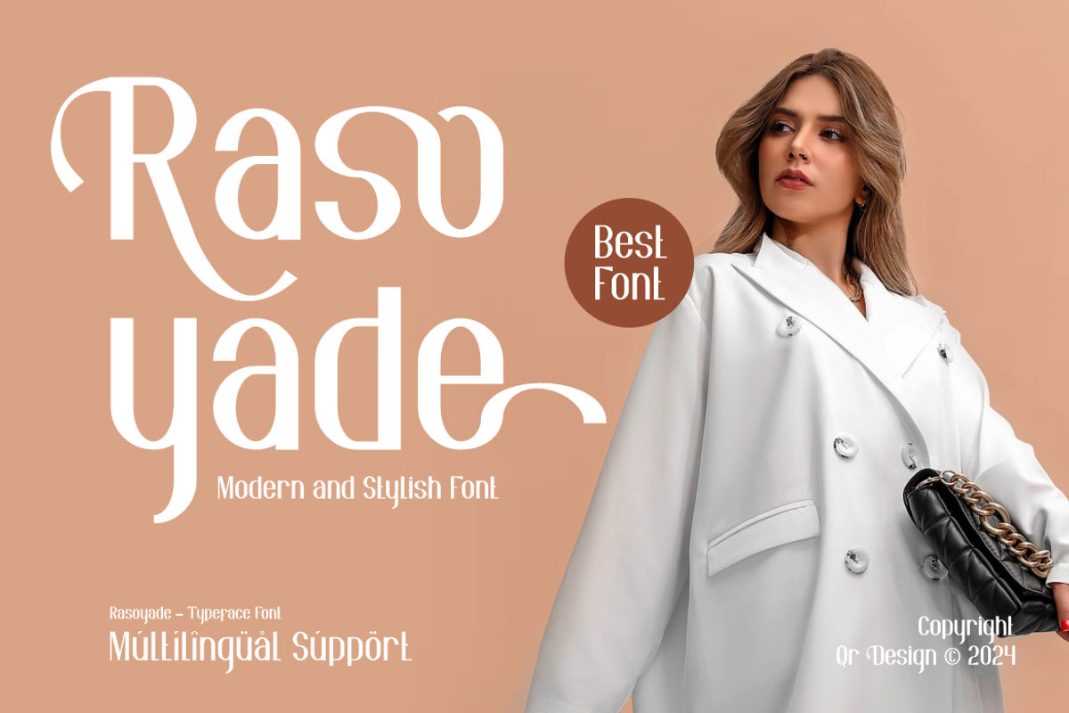 Rasoyade - Sans Serif Typeface Font, a Sans Serif Font by QR Design Studio (Photo 1 of 13)