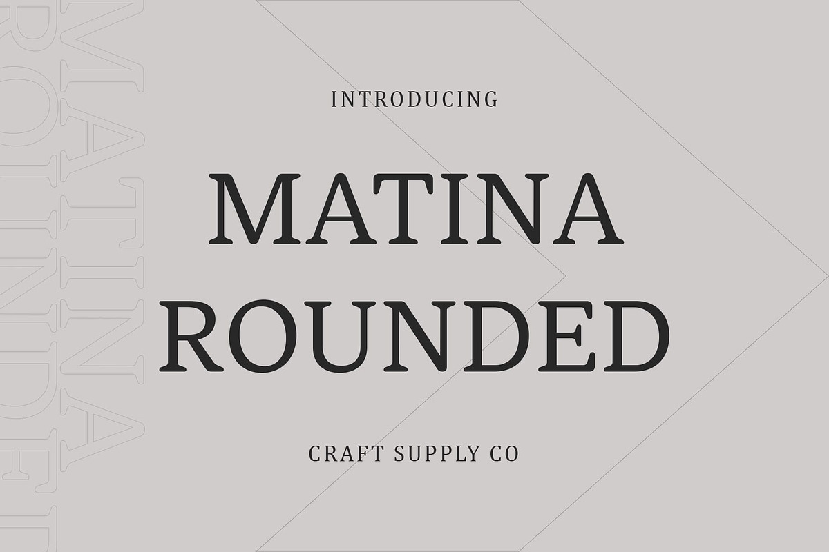 Matina Rounded, a Serif Font by Craft Supply Co. (Photo 1 of 8)