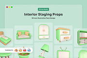 Interior Decor 3D Icon Collection, a Decorative Illustration by twinstd (Thumbnail 1 of 6)