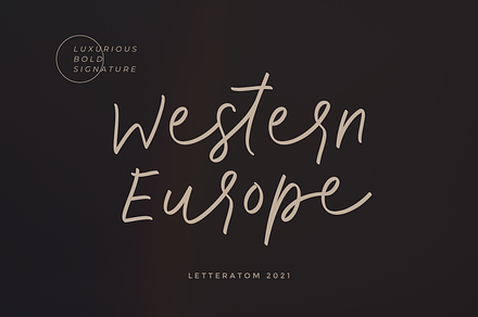 Western Europe | Bold Signature, a Script Font by Letteratom