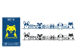 Adorable Pet Line Art Bundle, a Person Illustration by CarWrap design