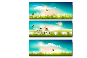 Summer Nature Landscape Banners