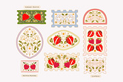 SENTIMENTAL Vintage Floral Logo Set, an Object Graphic by Artflorara (Thumbnail 4 of 13)