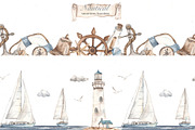 Nautical watercolor collection, a Transportation Illustration by Marina Ermakova (Thumbnail 10 of 13)
