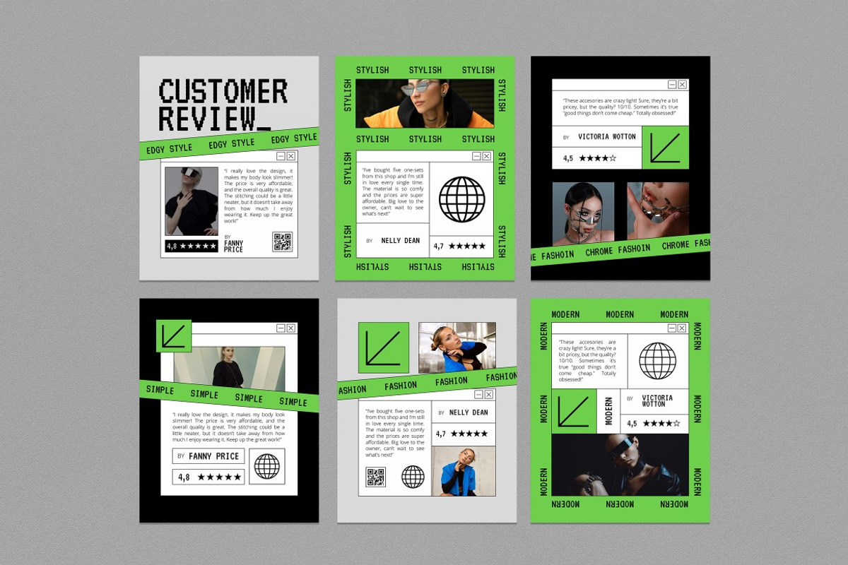 Client Testimonial Instagram Set preview 2