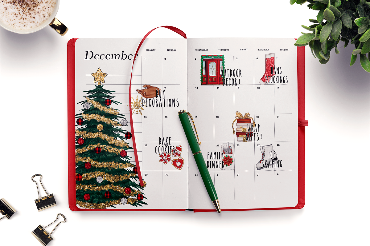Christmas Clipart Png set, a Decorative Illustration by The GG Shop (Photo 2 of 9)