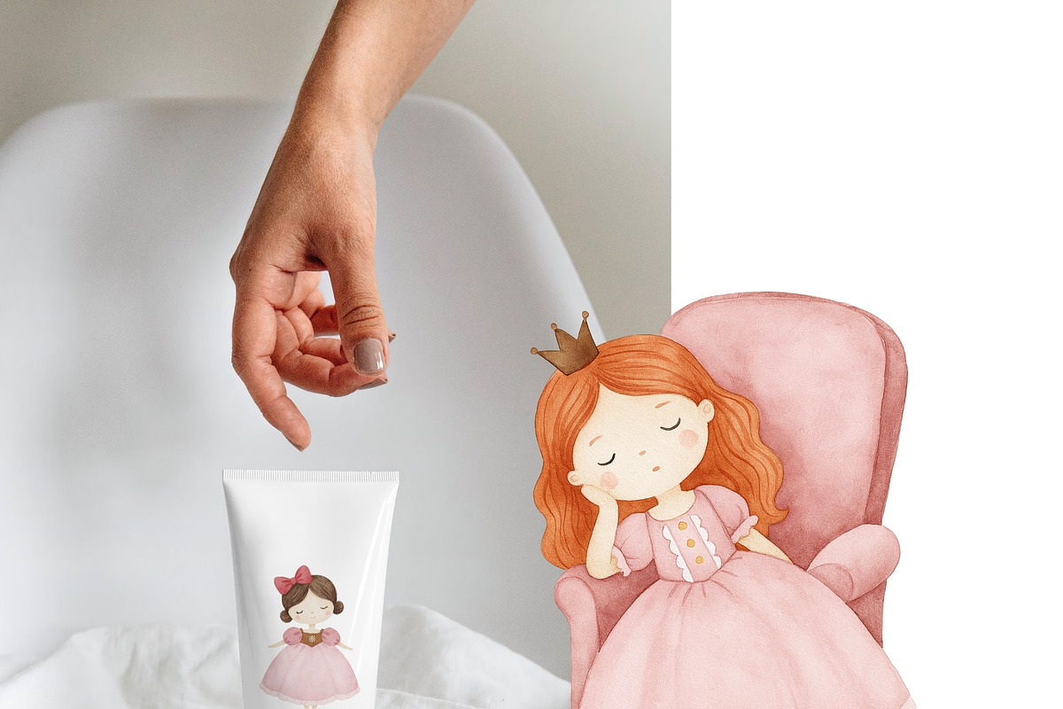 Watercolor Little Princess Clipart, an Illustration by Pati Paints (Photo 2 of 12)