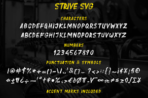 Strive - Hand Painted SVG Font