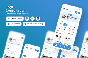Lexvia Legal Consultation Mobile App, an App Template by productype1