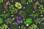 Green pattern with herbs and spices, a Pattern Graphic by Primula`s shop (Thumbnail 3 of 3)