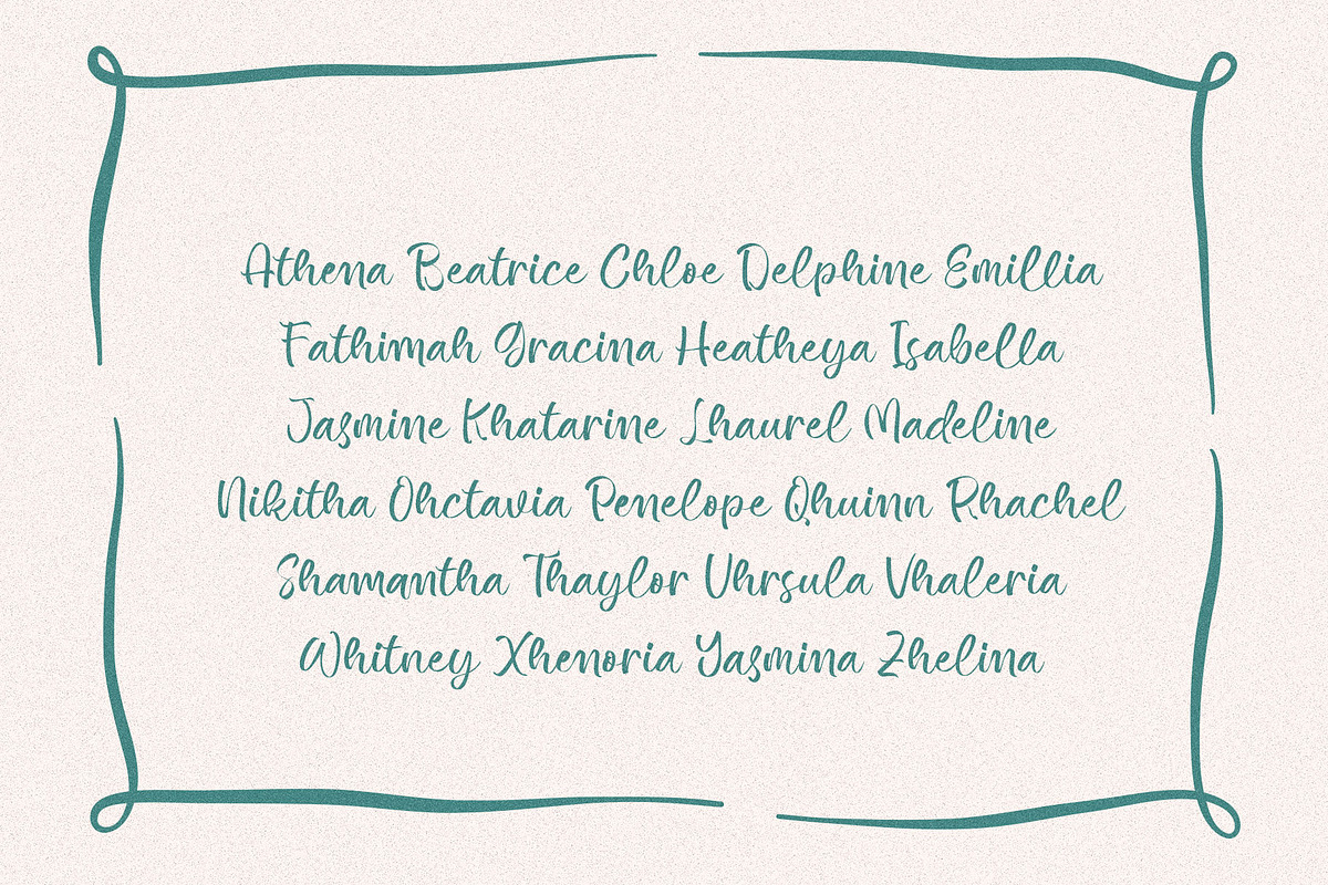 Agatta Bluebell a Handwritten Font, a Handwritten Font by RantautypeStudio (Photo 5 of 15)