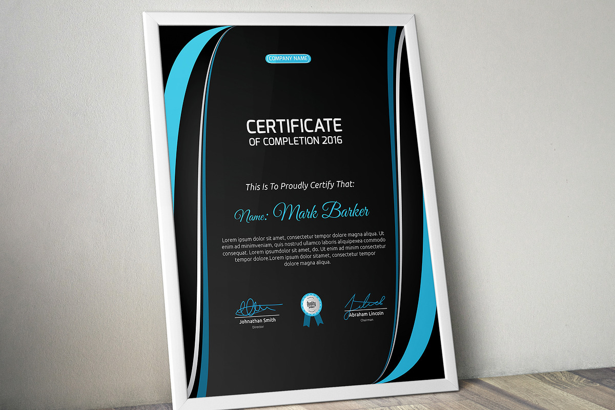 Certificate Word | PSD | AI, a Stationery Template by Curve Design (Photo 1 of 3)