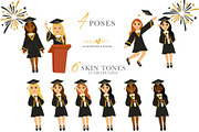 Little Graduate Kids Clipart, an Illustration by Oh Darling Graphics (Thumbnail 2 of 3)