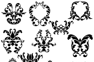 Damask Elements Photoshop Brushes