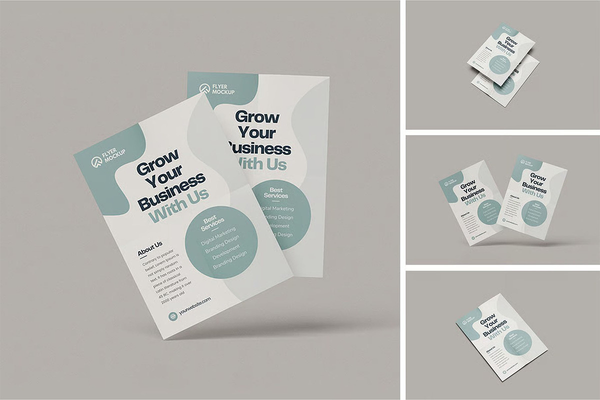 A4 Flyer Mockup, an Advertising Mockup by zpackcreative (Photo 1 of 5)