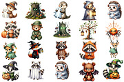 Halloween Clipart Cute Forest Animal, an Illustration by Designworld (Thumbnail 6 of 6)