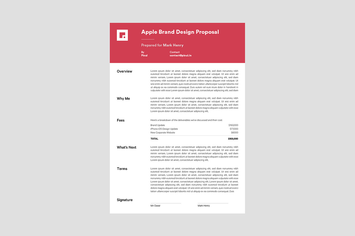 One Page Proposal, a Stationery Template by Pixul (Photo 4 of 6)