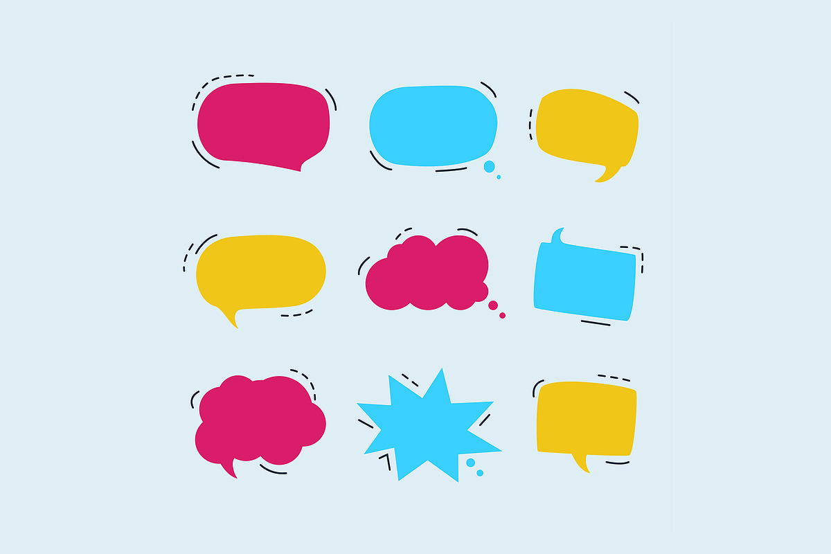 Smashing pack of speech bubbles, an Illustration by My watercolor shop (Photo 11 of 12)