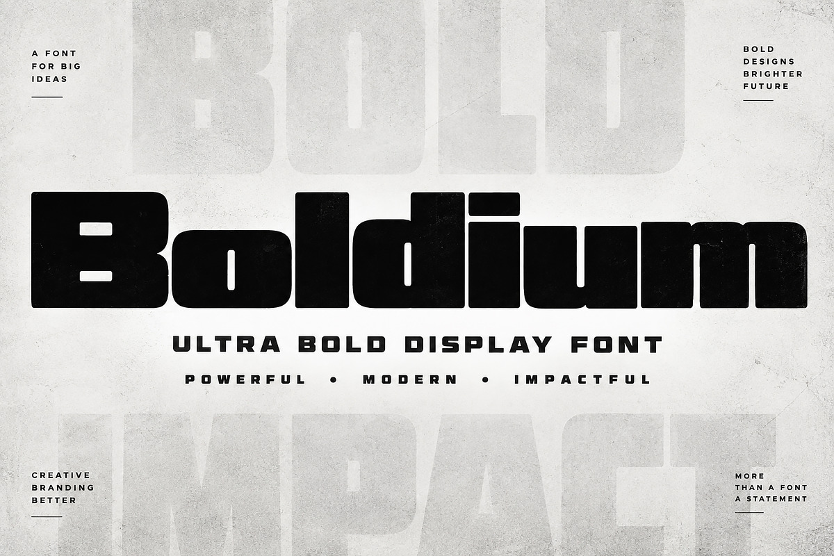 Boldium – Ultra Bold Display Font, a Slab Serif Font by Wow Magic (Photo 1 of 5)